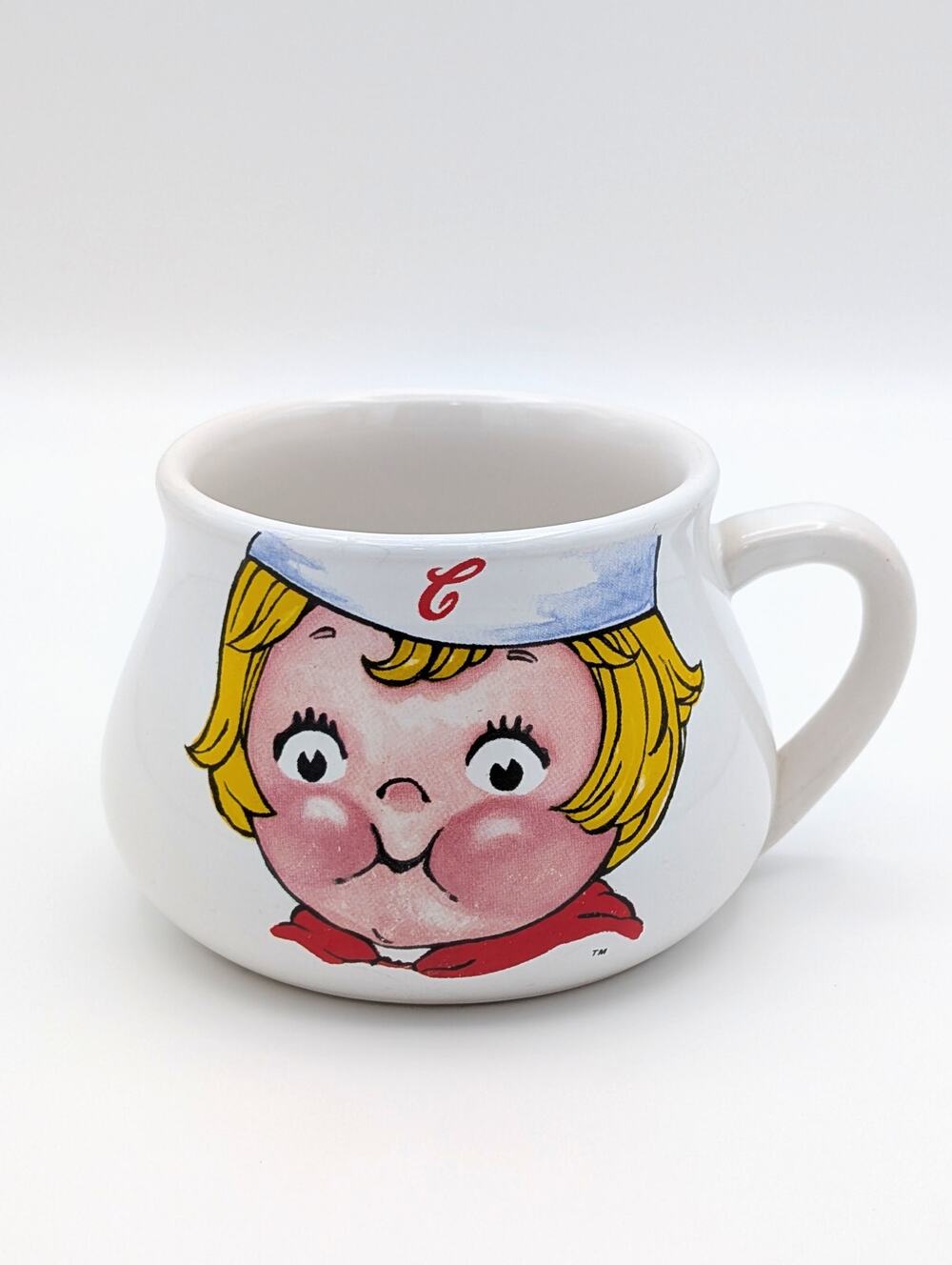 Vintage 1998 Campbell’s Kids Soup Mug Glazed Ceramic Oversized Retro Whimsical